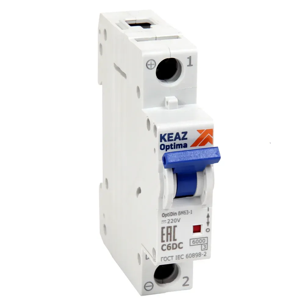Выключатель автоматический однополюсный 5а b 6ка dcbm63-1b5-dc-ухл3 КЭАЗ 261154