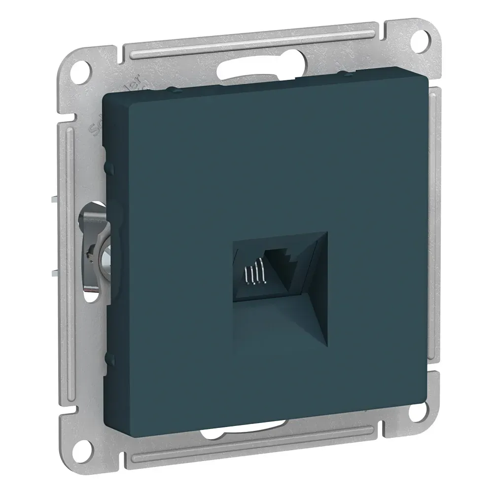 Розетка ATLASDESIGN телефонная RJ11 механизм изумруд SE (Потенциал) ATN000881