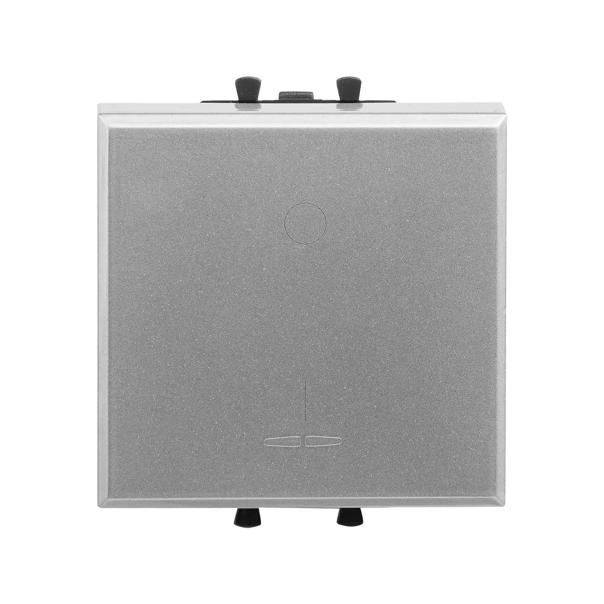 Avanti Выключатель двухполюсный одноклавишный модульный  , Закаленная сталь, 2 модуля DKC 4404222