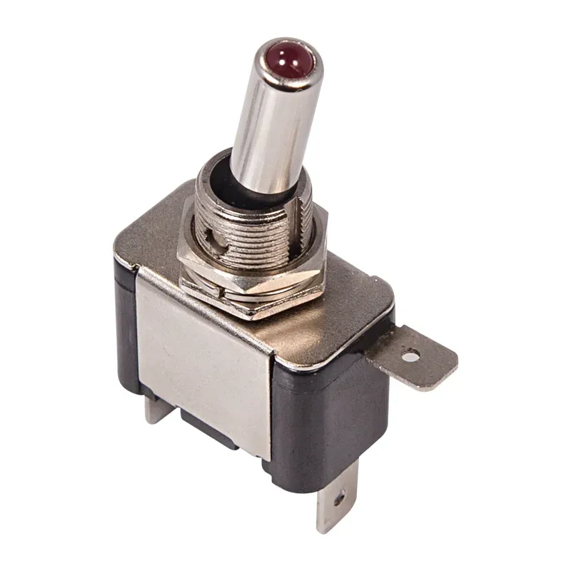 Тумблер 12V 25А (3c) ON-OFF однополюсный с красной LED подсветкой REXANT 36-4330