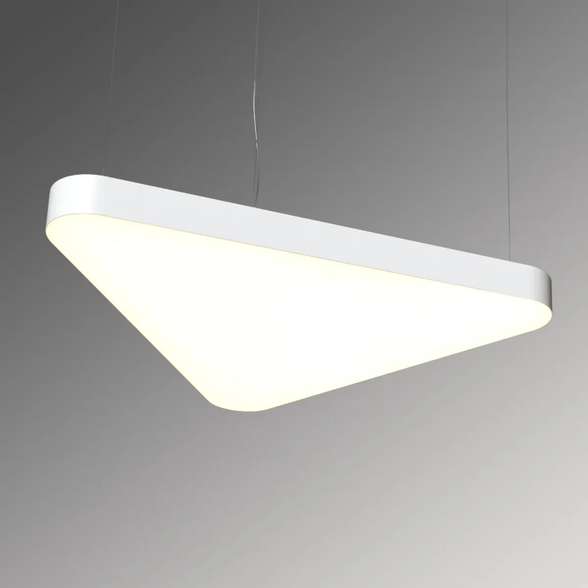 Светильник светодиодный RVE-LBX-TRIO-SOFT-500-P (Треугольник закругл. 500х445х100мм 19Вт Подвесной 4000К Белый) RVElektro RVE00000409