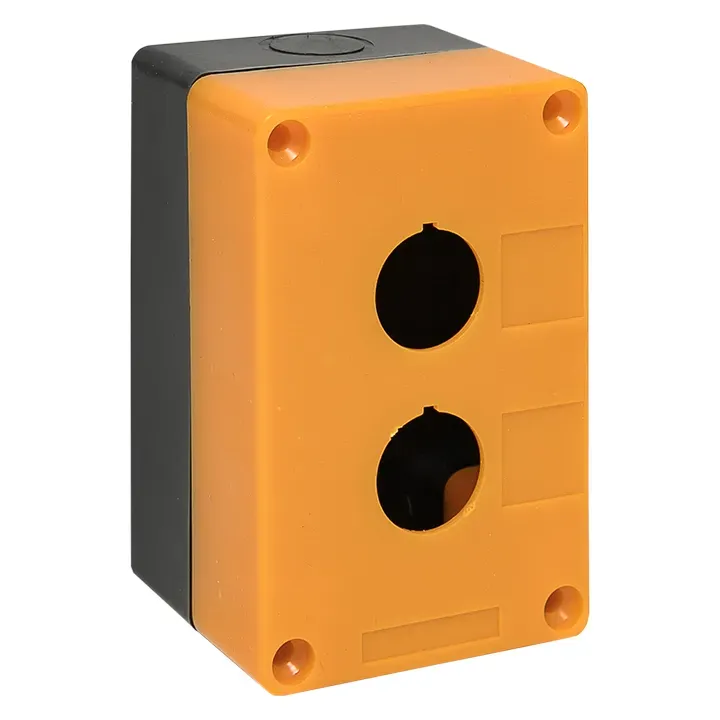 Корпус КП102 пластиковый 2 кнопки желтый EKF cpb-102-o