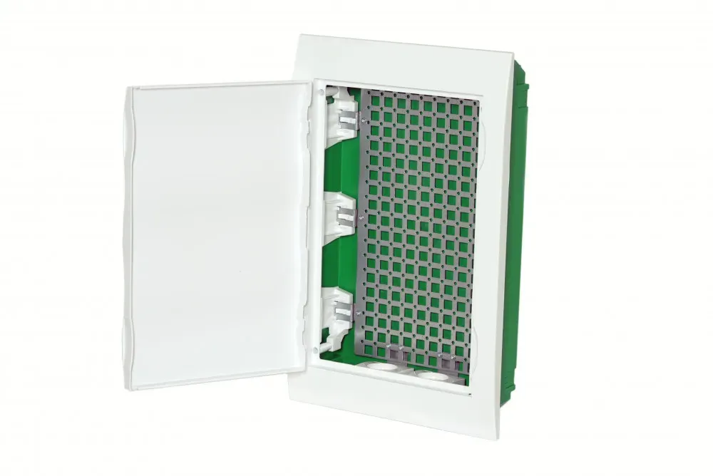 Корпус встраиваемый с белой дверью 3ряд/3 6мод 2 розетки city9 box it DEKRAFT EZ9E312P2FIT