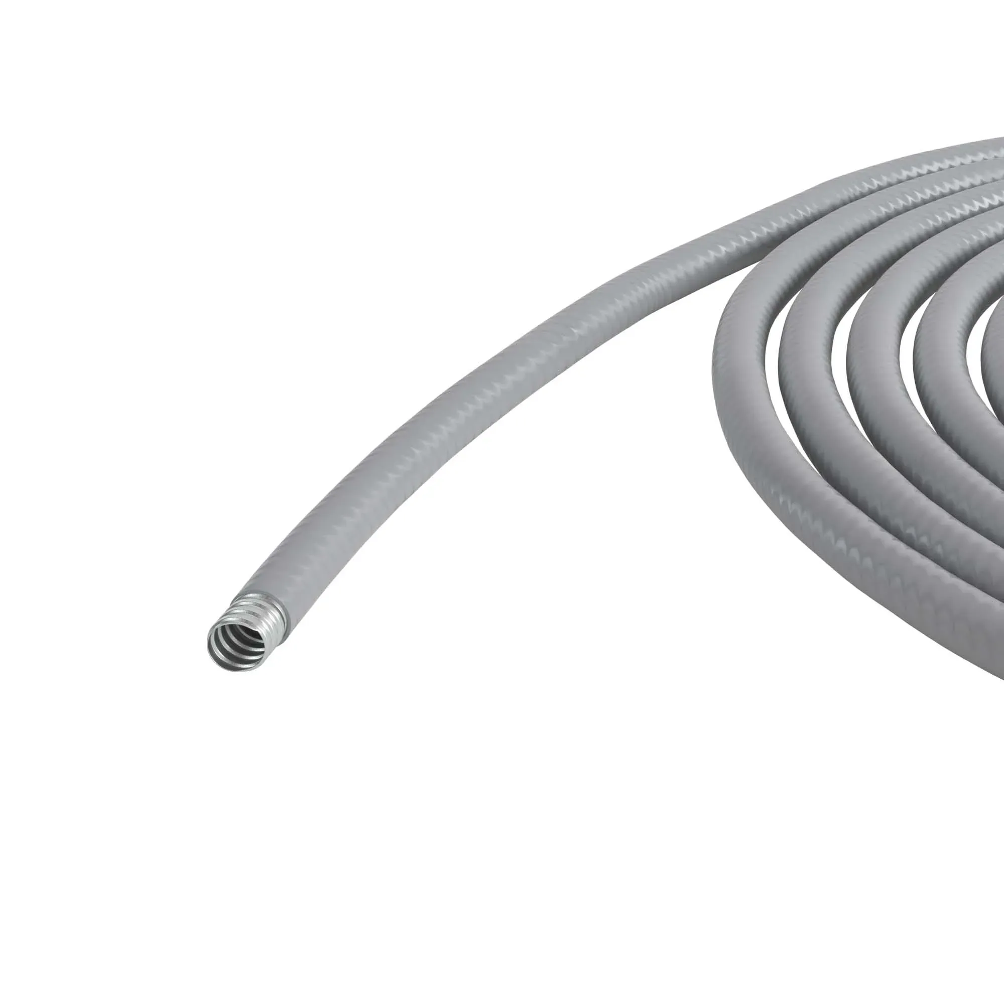 Металлорукав DN 12мм в гладкой ПВХ изоляции D внутренний 12.0 мм D наружный 18.0 IP66 50м цвет серый DKC 6070R-12