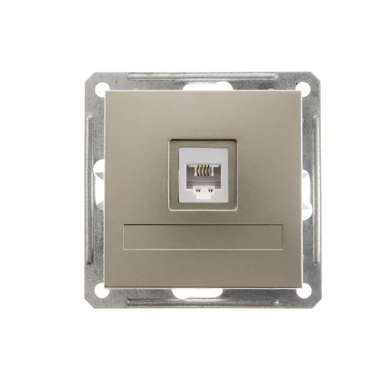 W59 Розетка телефонная скрытая в рамку шампань SE (Потенциал) RSI-152T-4-86