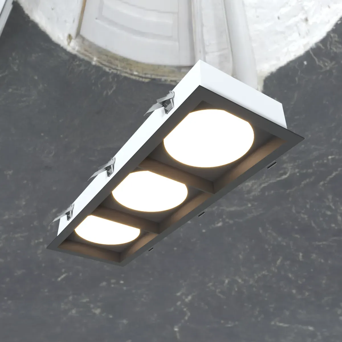 Светодиодный светильник RVE-LBX-SENSO-3X-190x540-V (Карданник 190х540х67мм 26Вт Встраиваемый 4000K белый) RVElektro RVE00003325