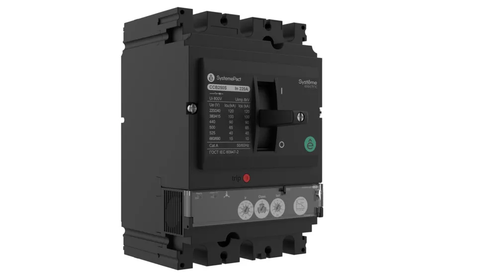 Выключатель автоматический в литом корпусе SYSTEMEPACT CCB250 150KA S1.2M 3P3D 220A рычаг SE (Systeme) SPC250L22012M3DF