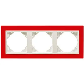 Efapel 90930 TVG 3-х местная рамка, красный/лёд Efapel 90930 TVG