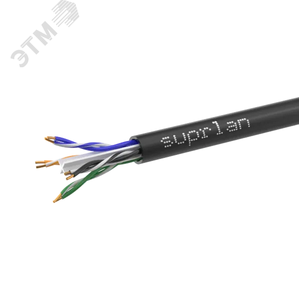 Кабель SUPRLAN Six U/UTP Cat.6 4x2xAWG23 Cu PE Outdoor 305м