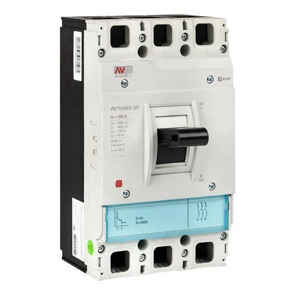 Автоматический выключатель av power-3/3 400а 100ka tr averes EKF MCCB-33-400H-TR-AV