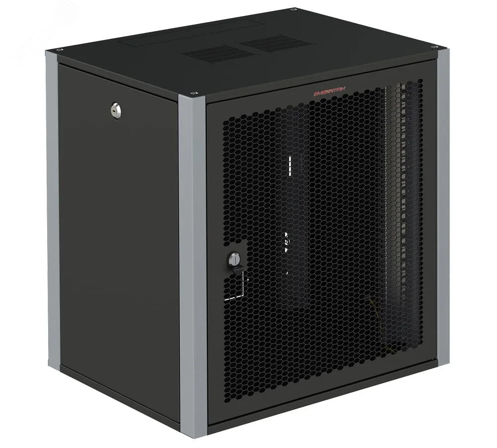 Шкаф телекоммуникационный настенный 19' 6u дверь перфорированная ip20. 600x350x315mm(шхгхв) цвет черный(ral 9004/ral7000) SYSMATRIX WP 6306.930