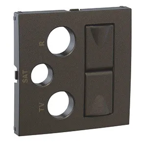 Efapel 90773 TIS Лицевая панель для мультимедийных розеток R-TV-SAT-2xRJ45, цвет серый Efapel 90773 TIS