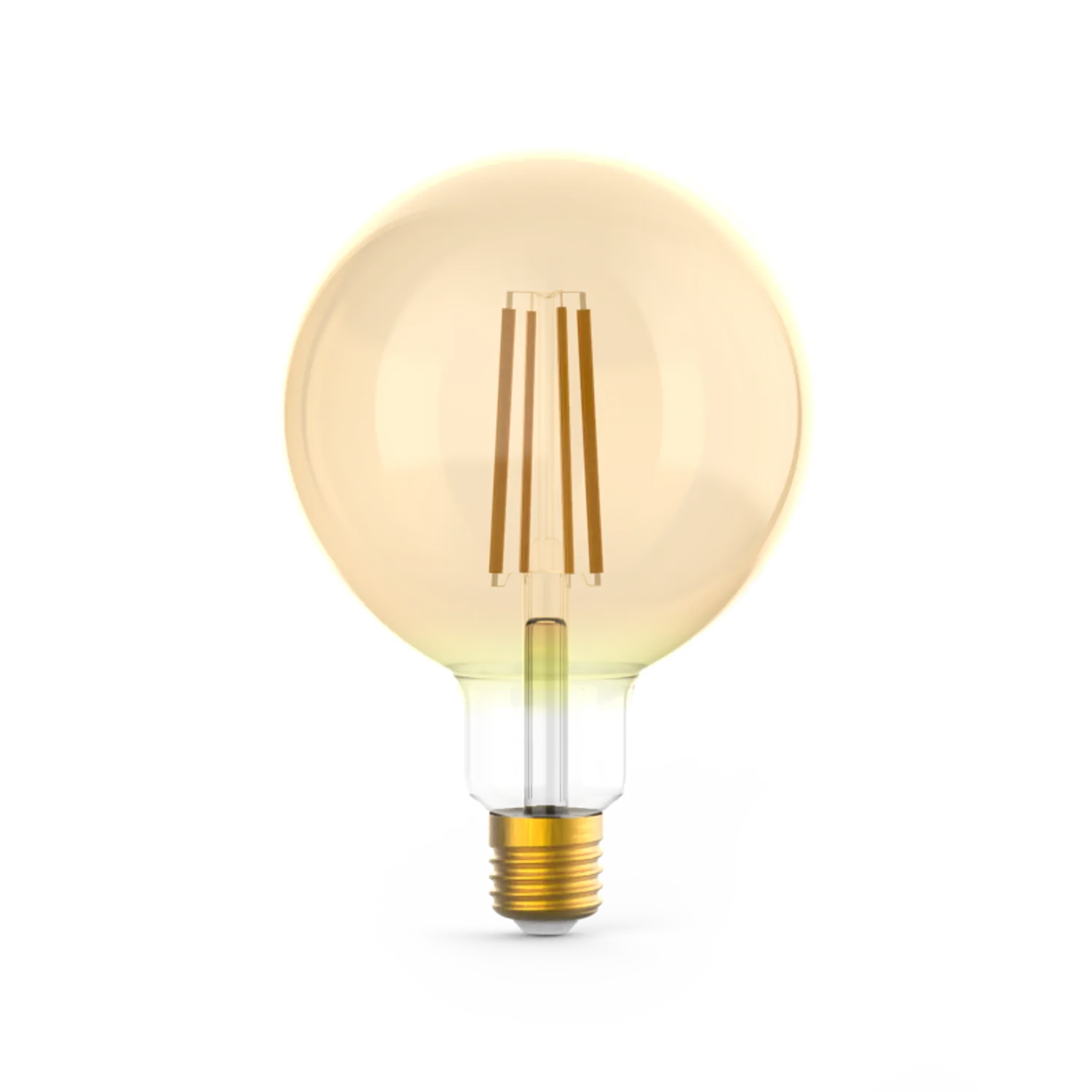 Лампа светодиодная филаментная led 10 вт 820 лм 2400к ac185-265в e27 шар g125 теплая золотистая колба диммируемая black filament gauss GAUSS 158802010-D