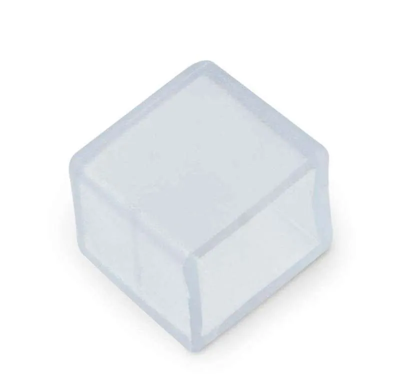 Изолирующий зажим (заглушка) для светодиодной ленты 220В, UCW-K10 CLEAR 025 POLYBAG 10x7мм, цвет прозрачный, 25 штук в пакете. Uniel UL-00000870