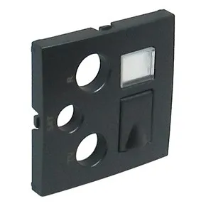 Efapel 90770 TIS Лицевая панель для мультимедийных розеток R-TV-SAT-RJ45/R-TV-SAT-RJ45-SC, серый Efapel 90770 TIS