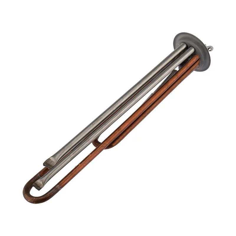 ТЭН элемент нагревательный для бойлера медный RF64 2 кВт (0.7+1.3) фланец 64 мм с клеммами под винт и анодом длина 320 мм REXANT 70-0336