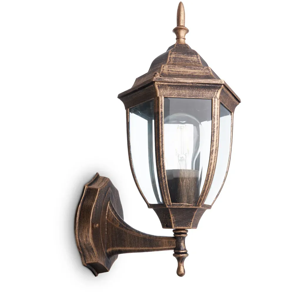 Светильник НБУ-60w вверх Е27 IP44 черное золото FERON 11893