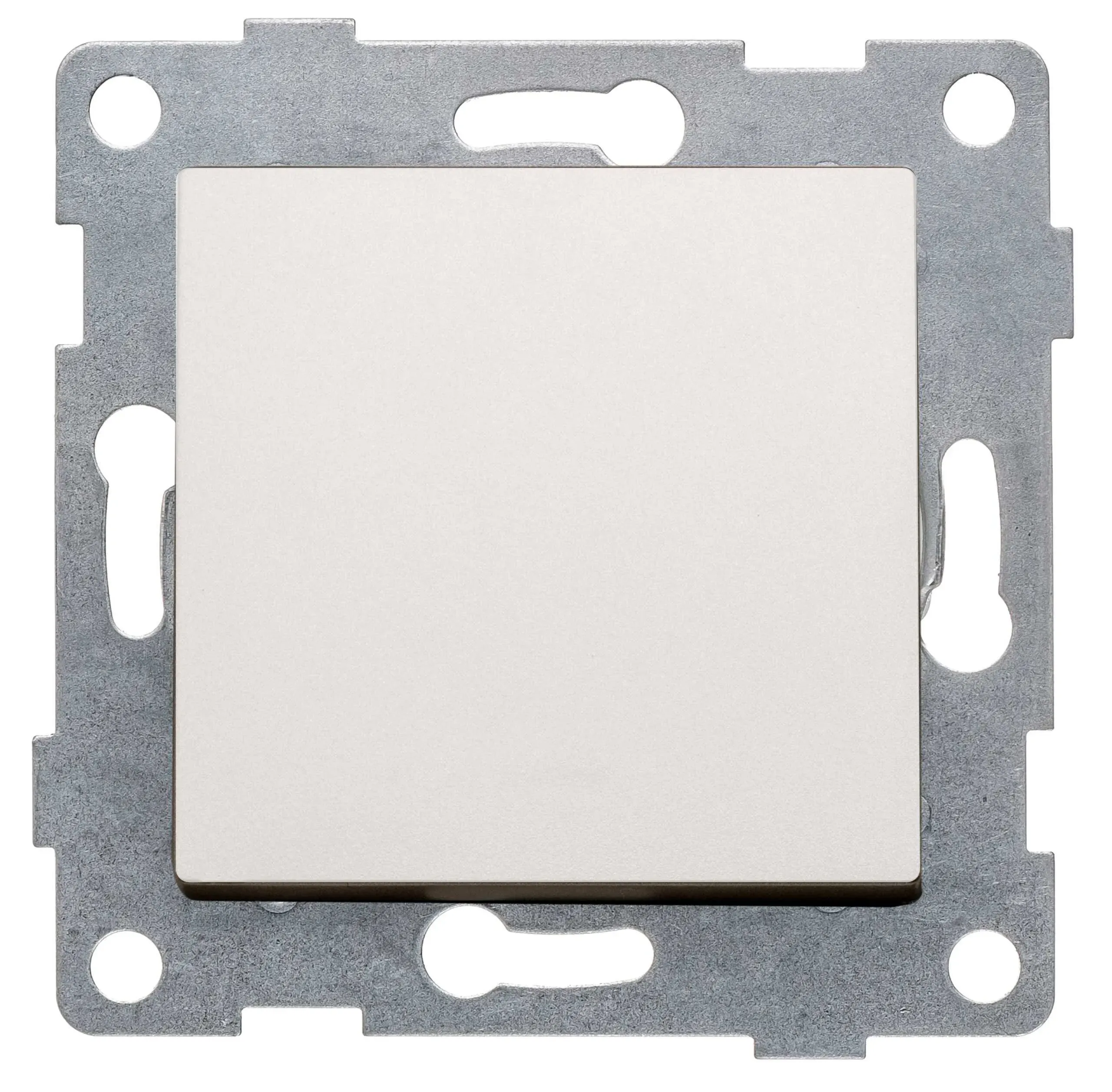 GUSI Ugra МЕХАНИЗМ Выключатель одноклавишный, самовозвратный, скрытая установка, 10А, 250В. Цвет серебро. GUSI Electric С11В6-028