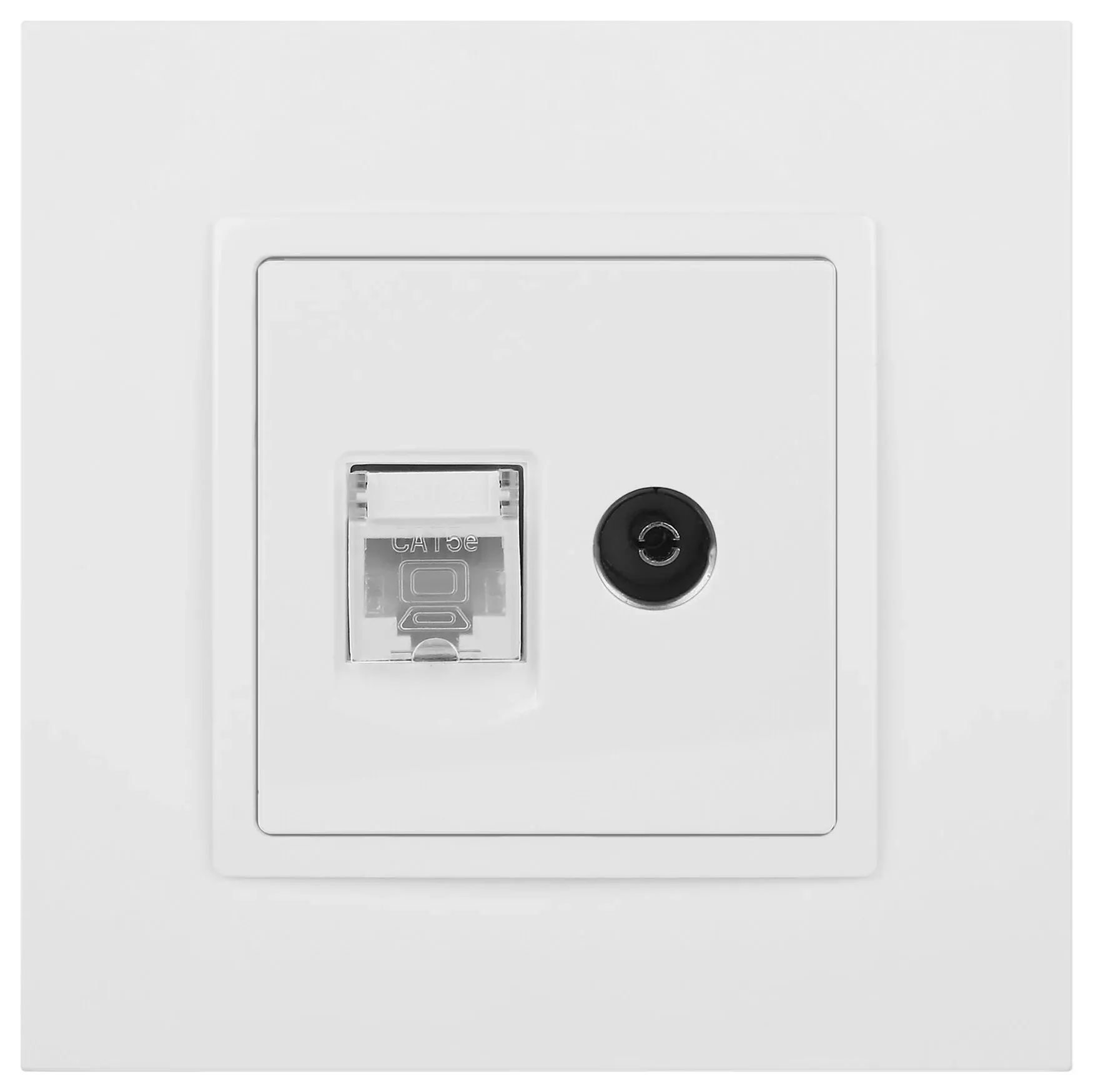 Розетка RJ45+TV, Эра Elegance, белый, 14-3110-01 Б0034314