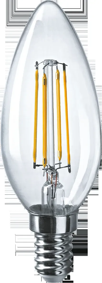 Лампа светодиодная led 4вт е14 белый свеча filament NAVIGATOR GROUP 20441