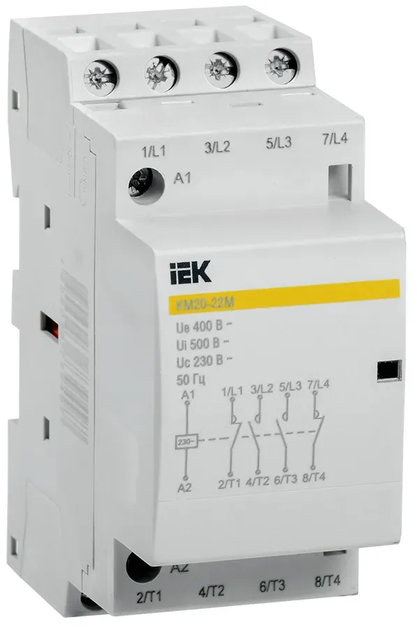 Контактор модульный КМ20-22M AC IEK MKK11-20-22