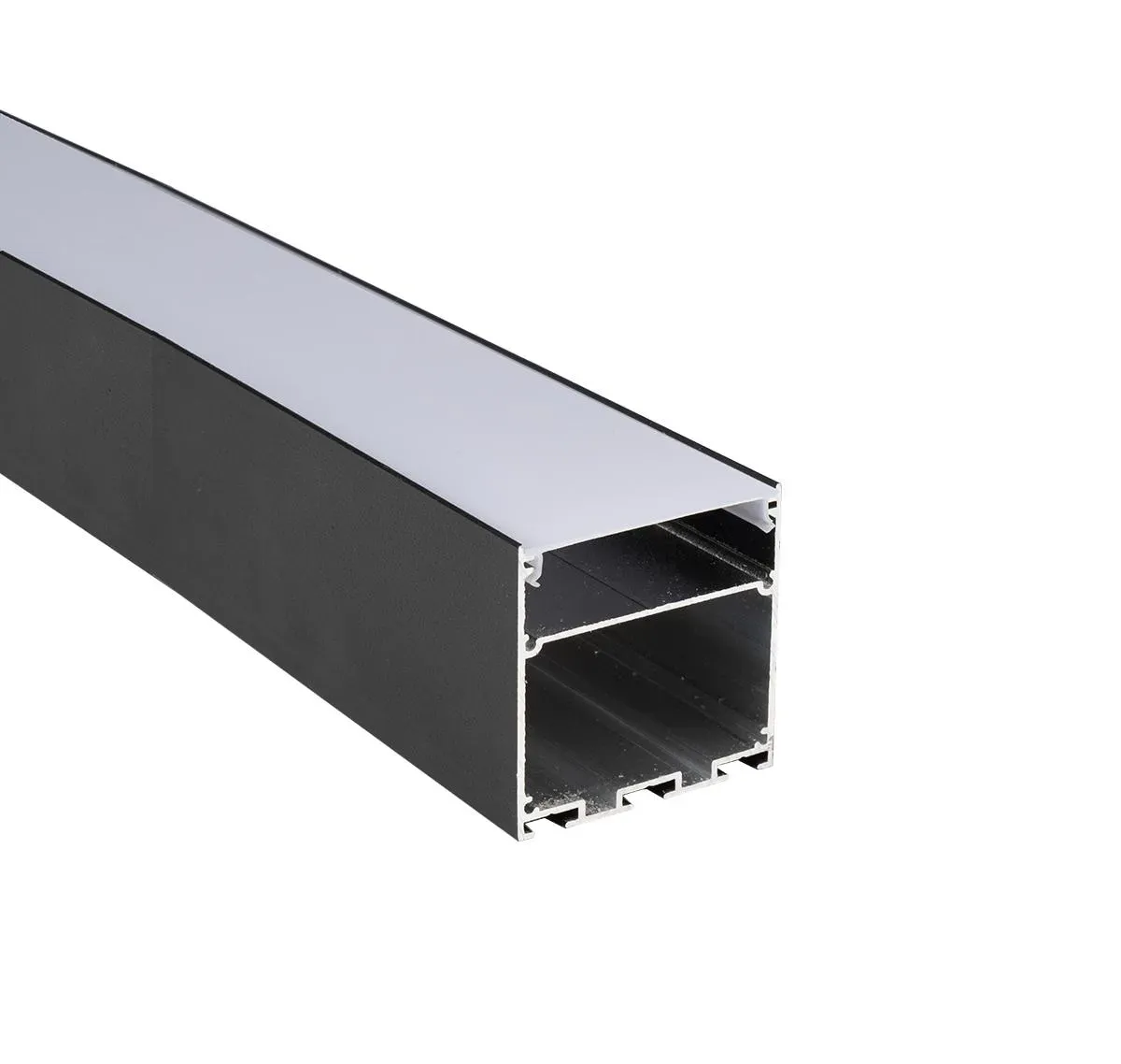 Профиль для светодиодной ленты PAL 5050-BLACK (комплект) накладной 2м анод.с подвесом  Jazzway   JazzWay 5058897