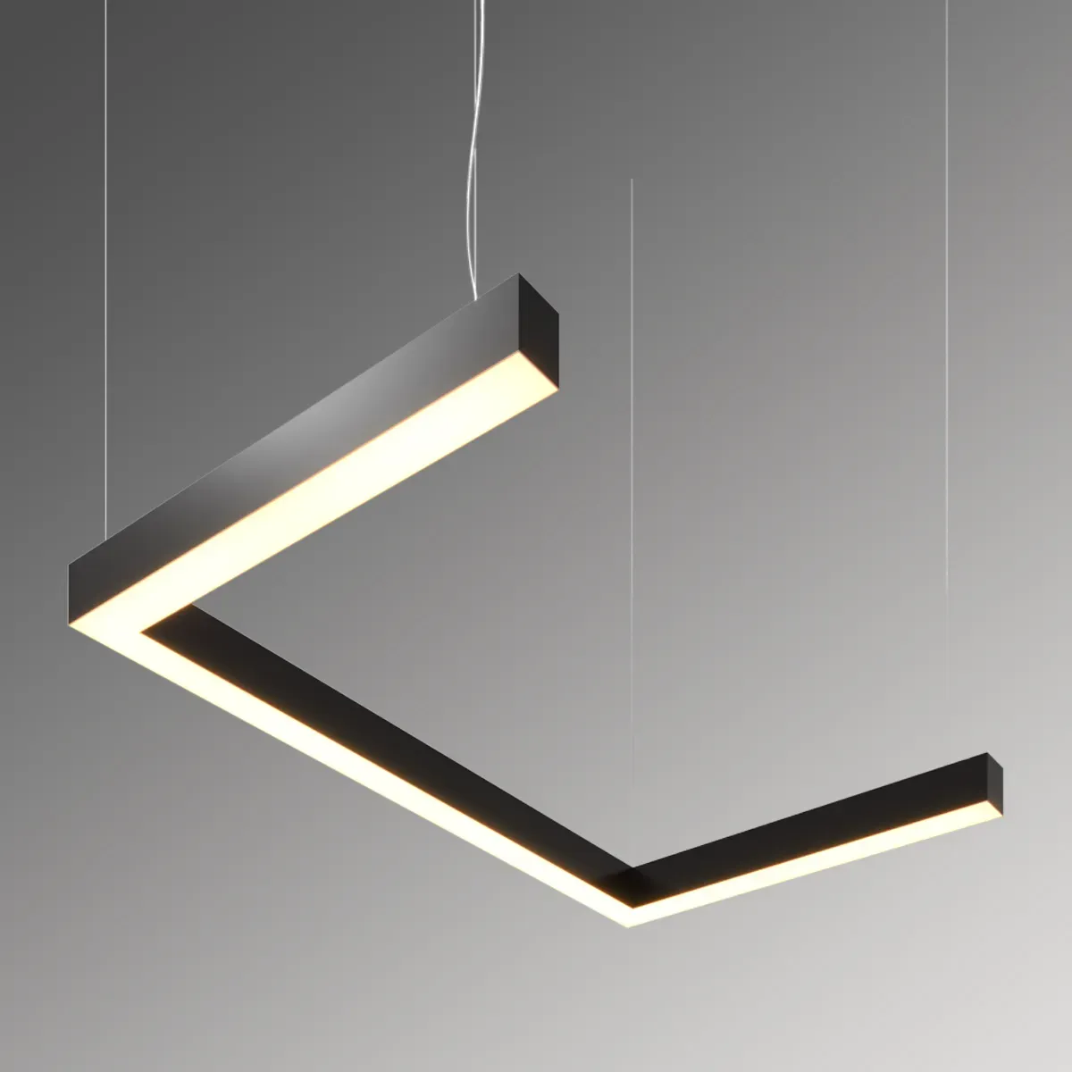 Светильник светодиодный RVE-LBX-SYMBOL-П-500-P (Символ П 500х500х100мм 34Вт Подвесной 4000К Белый) RVElektro RVE00000741