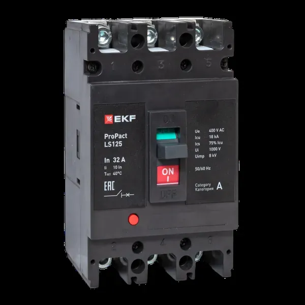 LS125 18кА 3P 32А ProPact EKF EKF mccb-125-18-3-32-ls
