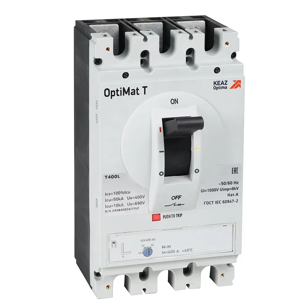 Выключатель автоматический optimat t630v m 500a 3p КЭАЗ 356632