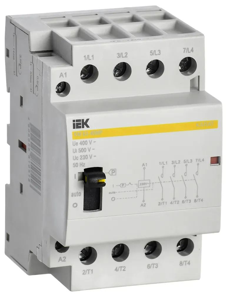 Контактор модульный с ручным упр. КМ63-40МР AC KARAT IEK MKK22-63-40