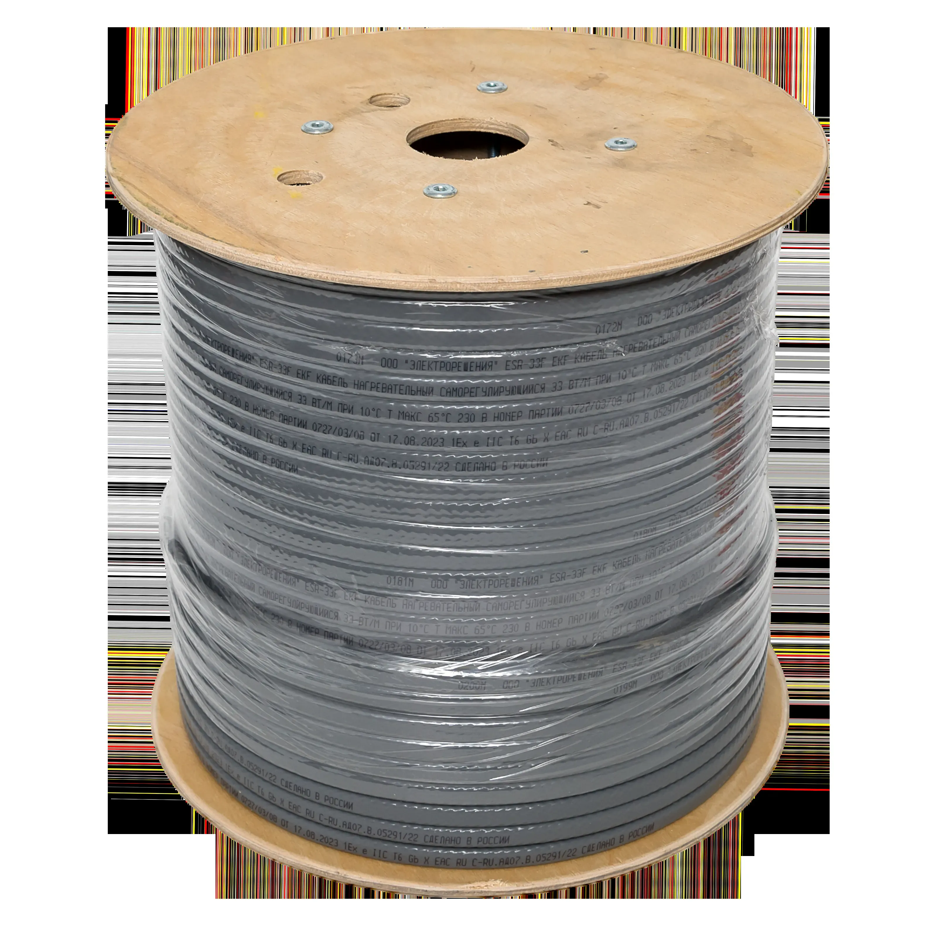 Кабель саморегулирующийся нагревательный взрывозащищенный ESR-10F, 200 м EKF ESR-10F-200