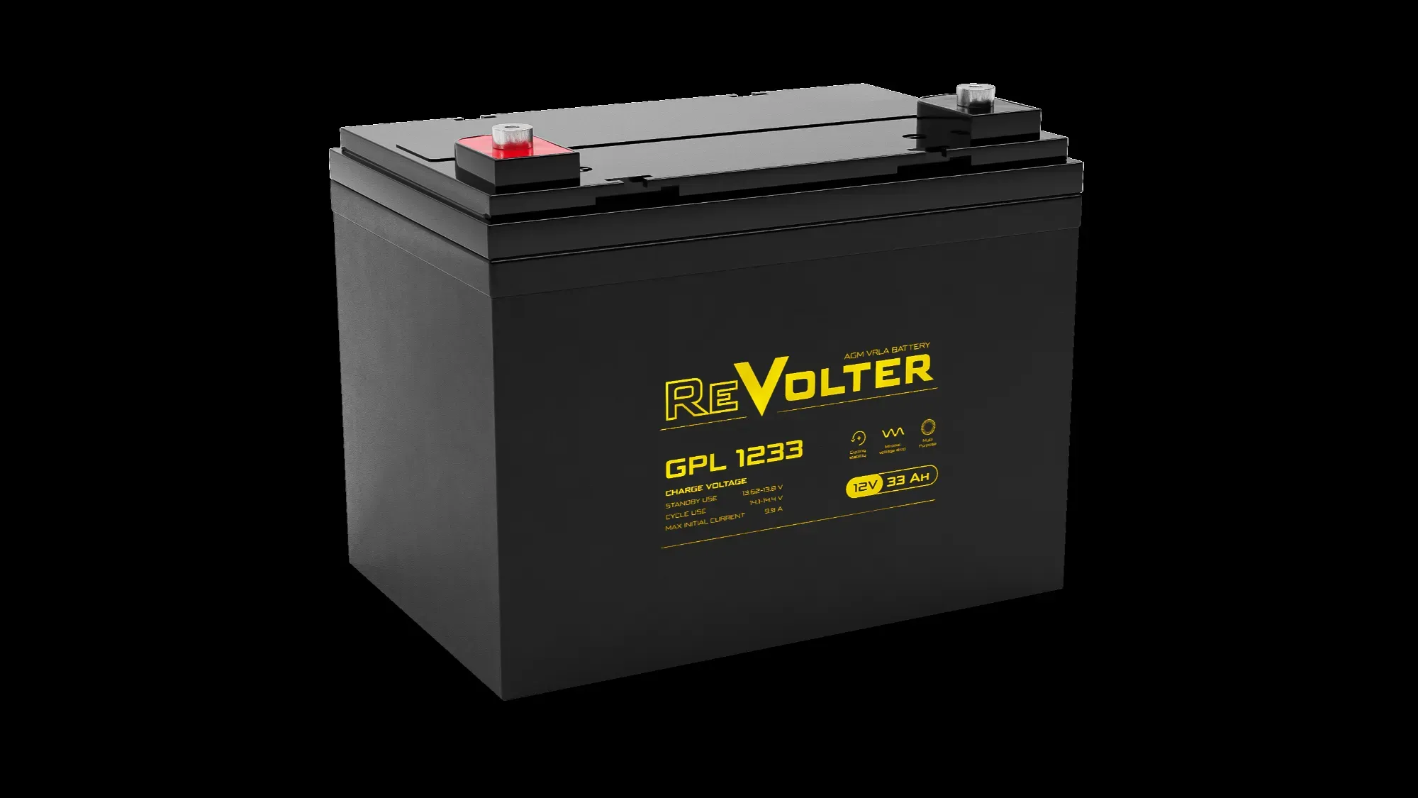 Аккумуляторная батарея  Revolter GPL 12В 33Ач Revolter GPL 1233