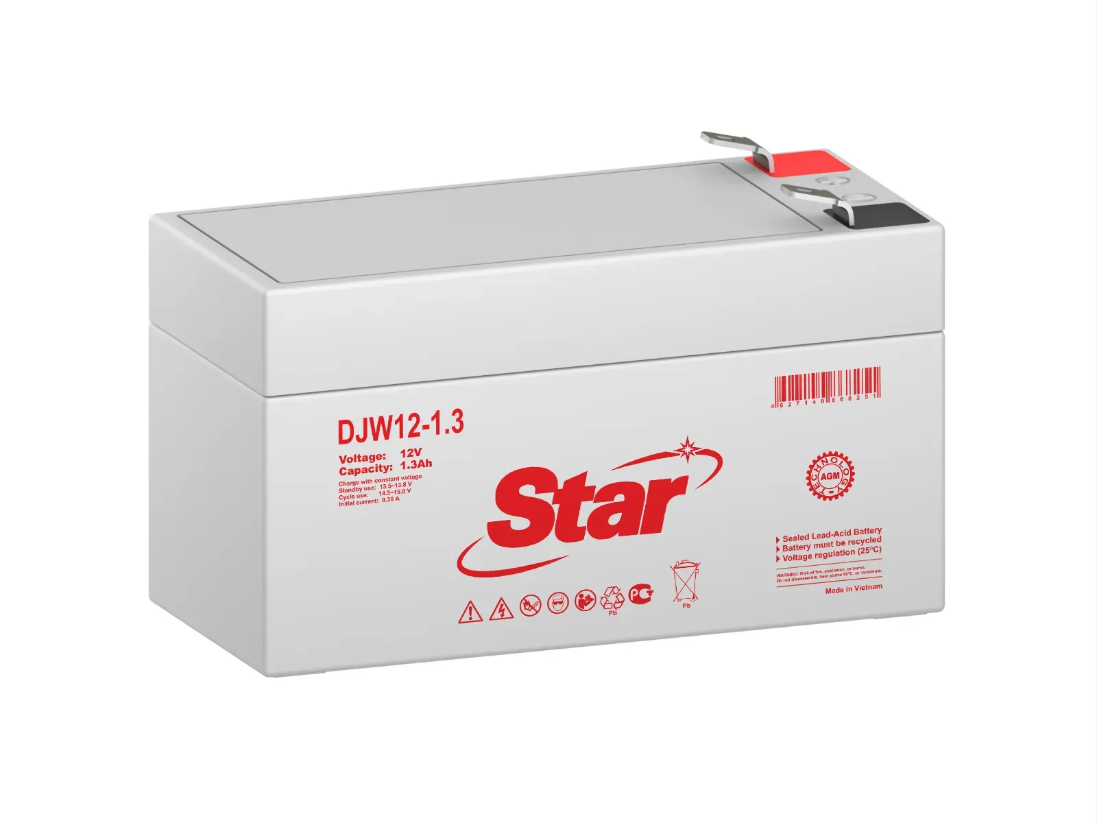 Аккумуляторная батарея DJW 12В 1.3Ач STAR STAR DJW12-1.3 STAR