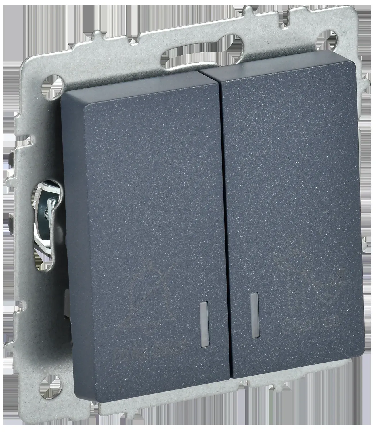 BRITE Выключатель 2-клавишный с индикацией для отелей 10А ВС10-2-9-БрМ маренго IEK IEK BR-V20-2-10-K35