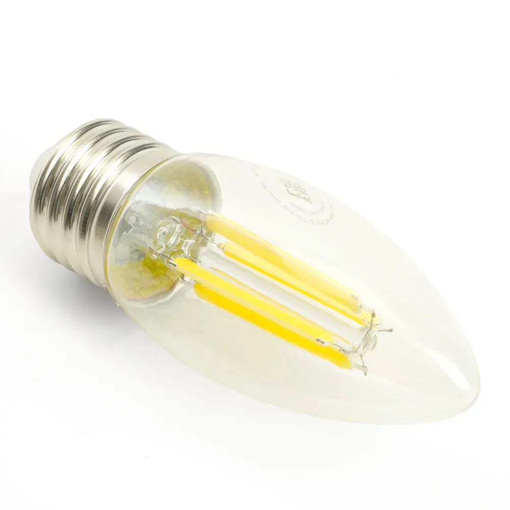 Лампа светодиодная LED 6вт Е27 теплый свеча FILAMENT Feron.PRO