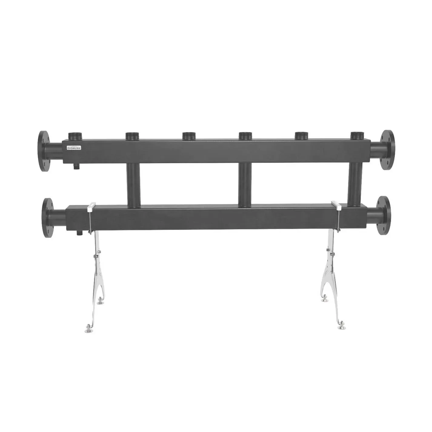 Коллектор модульный MK-400-3x50 на 3 контура G 2', 2 магистрали фланцевое подключение DN 65, до 400 кВт, ст 09Г2С Gidruss 1P 04006 18