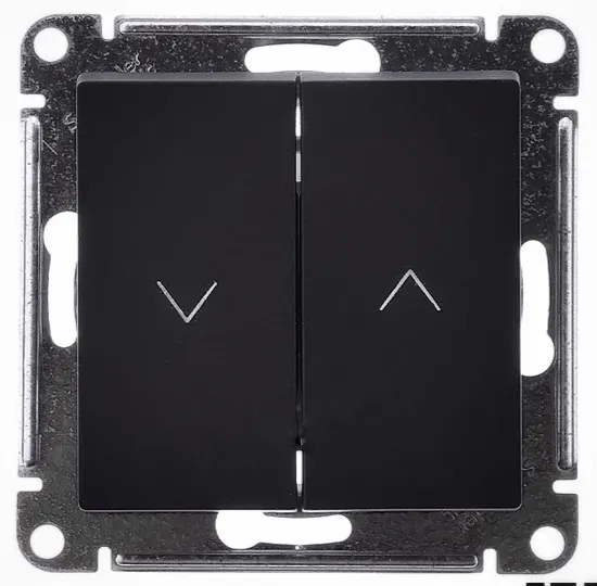 ATLASDESIGN 1-клавишный выключатель 2-полюсный, 10А, мех., базальт SE (Потенциал) ATN001419