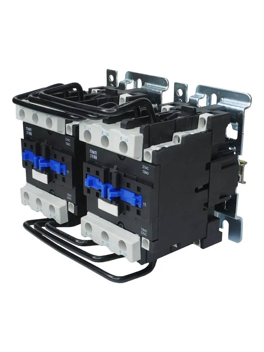 Пускатель электромагнитный ПМЛ-3500 УХЛ4 Б, 380В/50Гц, 2р+2з, 40А, реверсивный, без реле, IP00 Электротехник ET515408