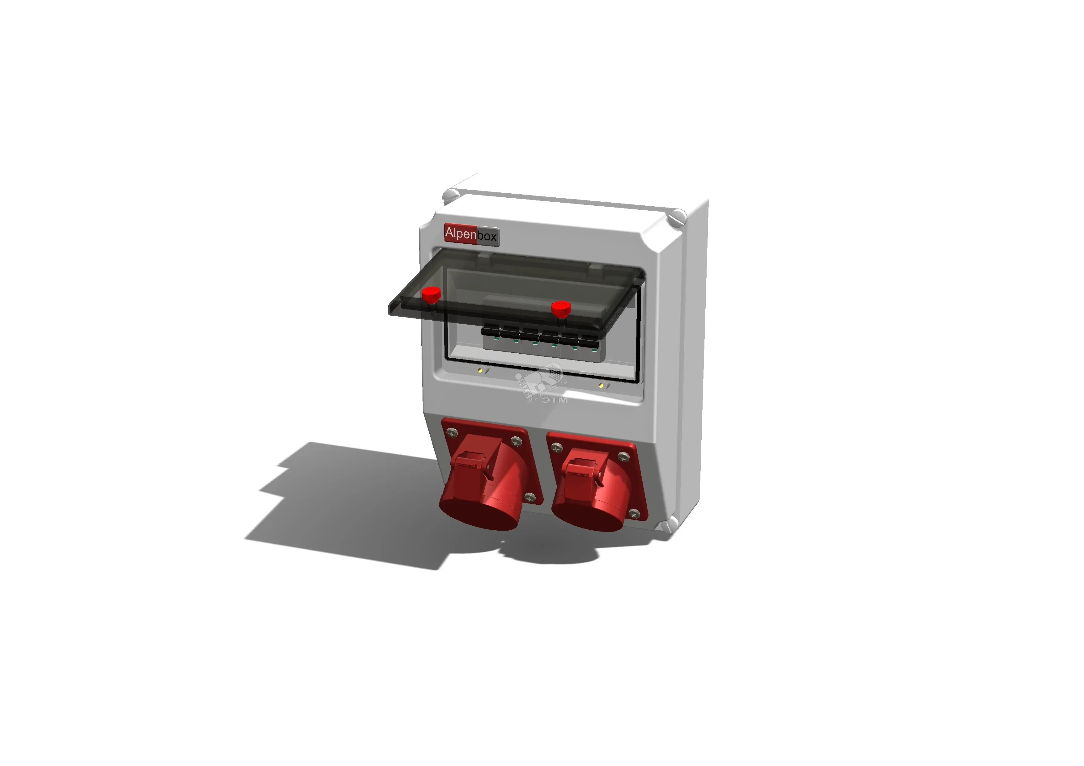 Устройство распределительное настенное пластик IP44 40A корпус 222х284х122 серый AlpenBox 00-00001854