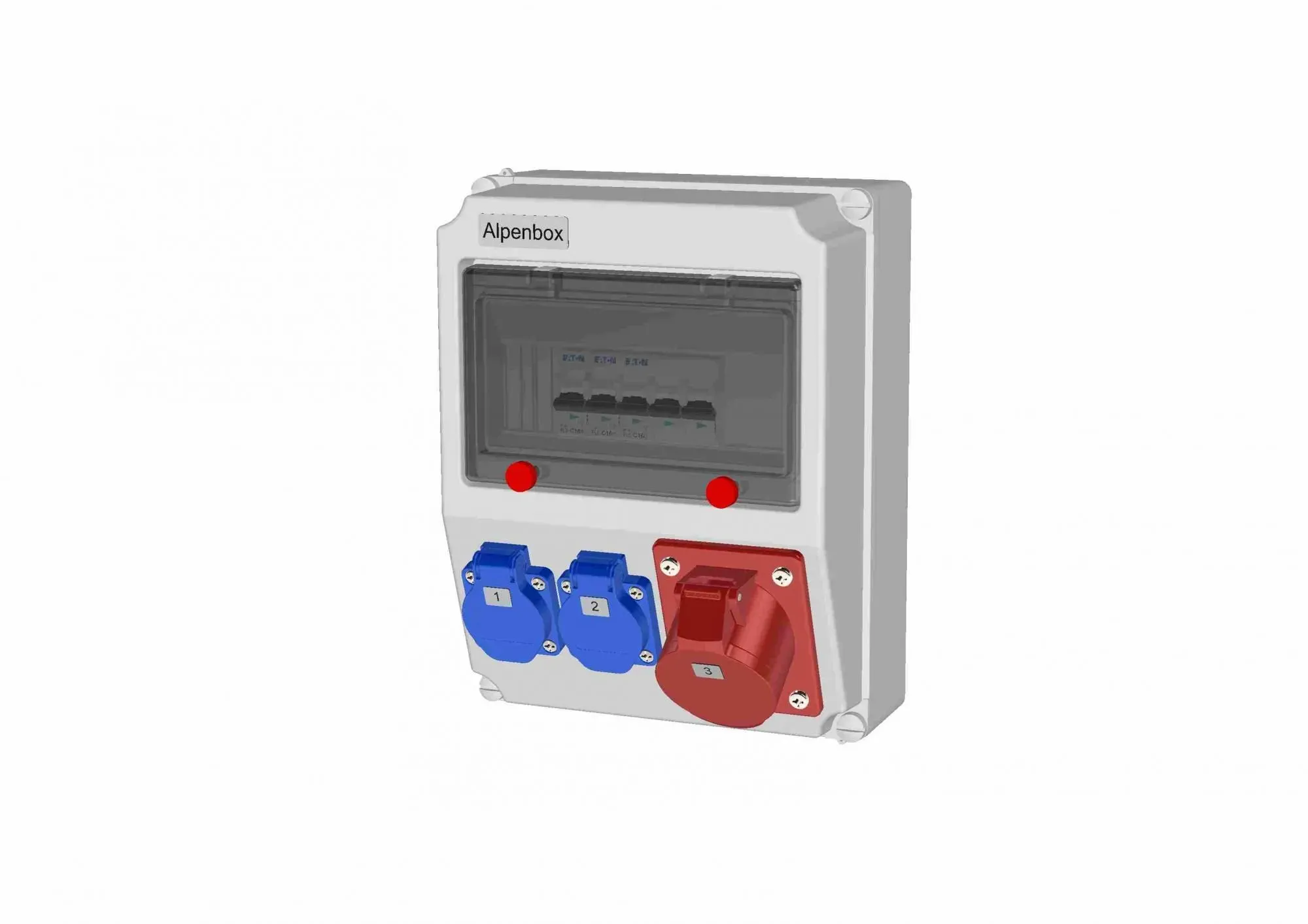 Устройство распределительное 00 настенное пластик IP44 25A корпус 222х284х122 серый AlpenBox 00-00009932