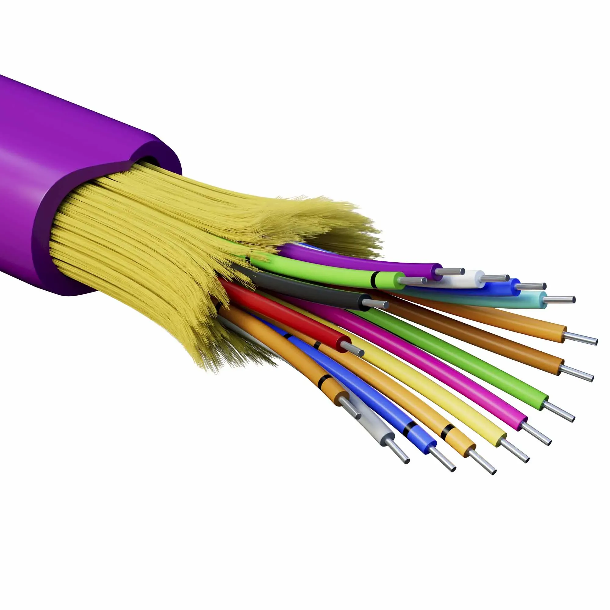 Кабель волоконно-оптический, распределительный, арамидные упрочняющие нити, для внутренней прокладки, нг(А)-HF, 16 ОВ, категорияOM4 (G.651.1) плотный буфер, 0,4 кН, барабан 2000 м