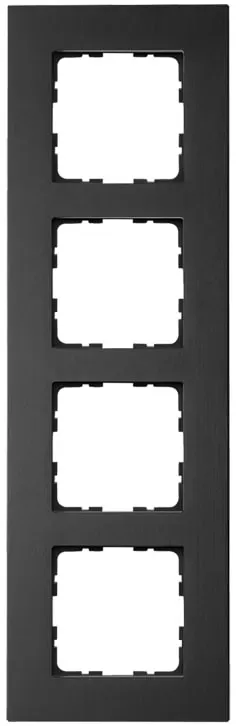 Рамка 4-постовая, алюминий Black Jasmart G1004AB
