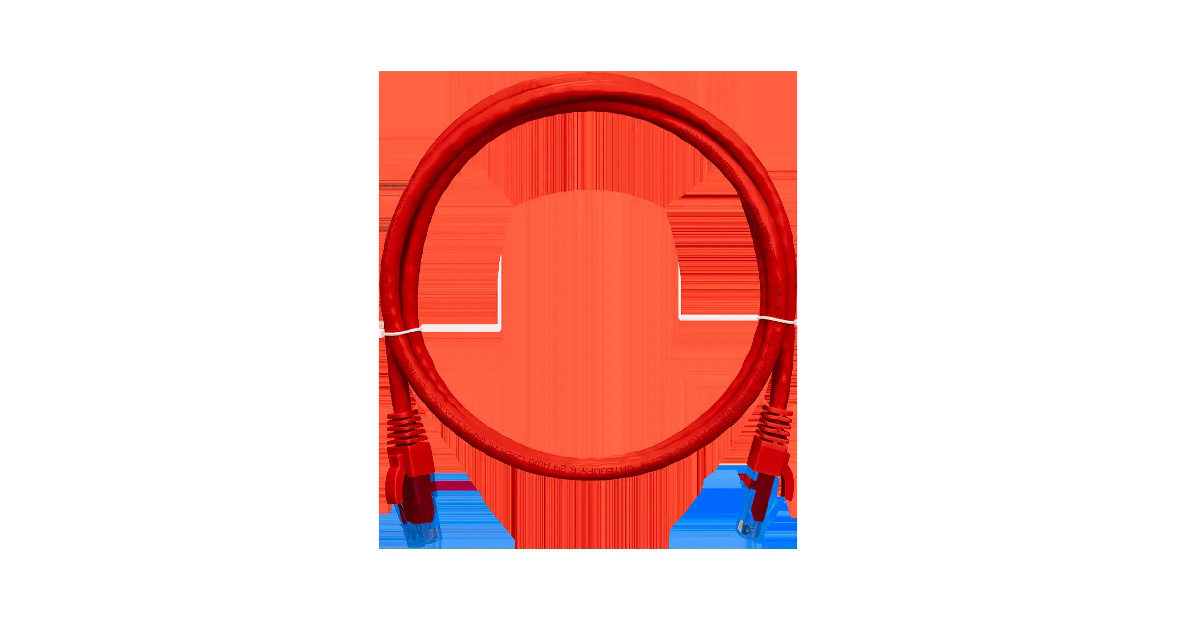 Патч-корд U/UTP 4 пары Cat 6 2хRJ45/8P8C T568B 7х0205мм LSZH красный 1м