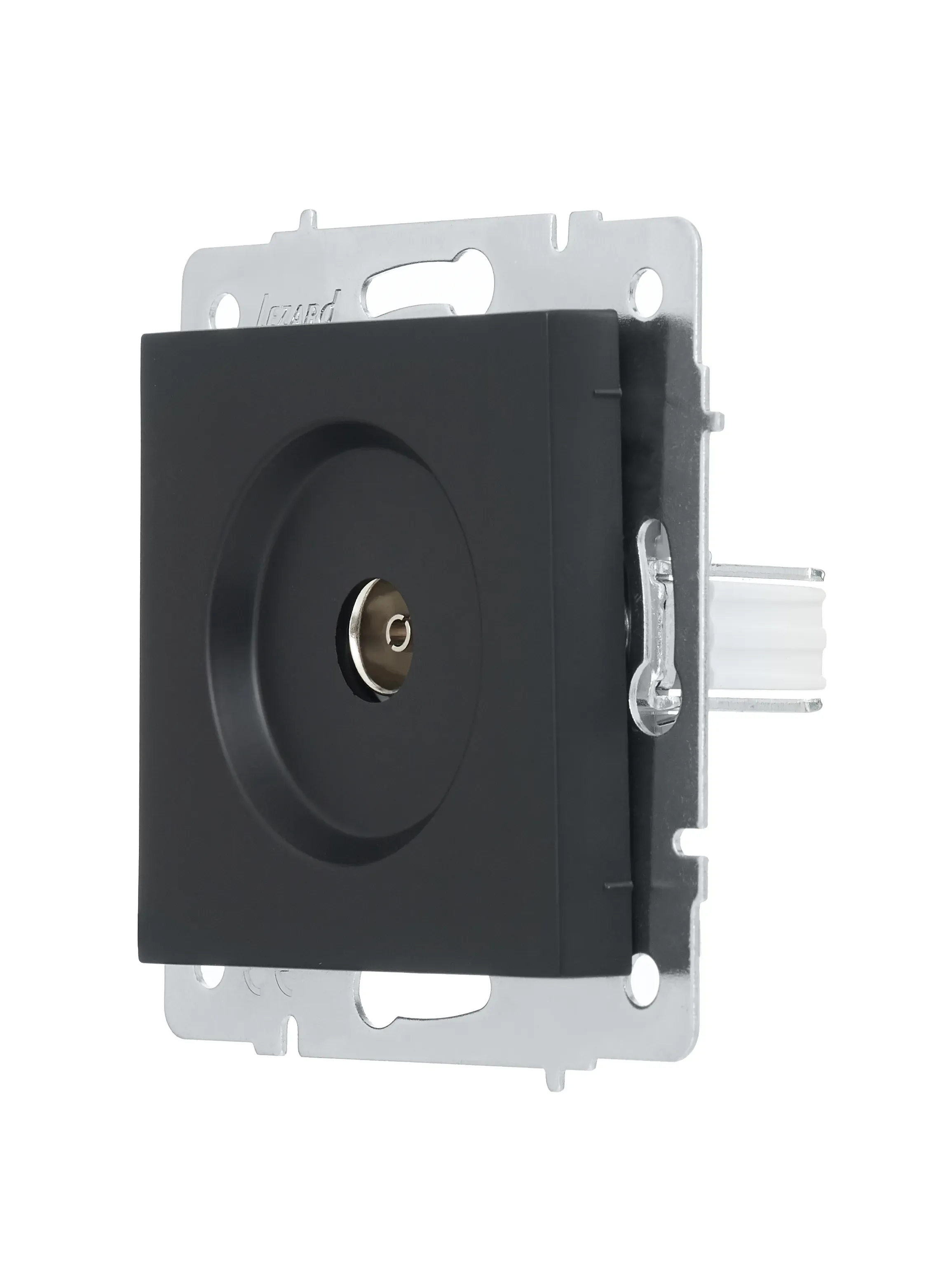 VESNA Розетка ТВ оконечная чёрный бархат Lezard 742-4288-130