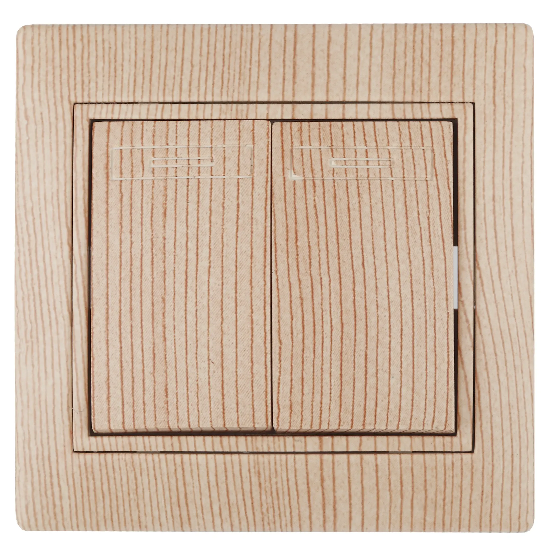 Выключатель Intro Plano 1-104-11 двухклавишный, 10А-250В, IP20, СУ, Plano, сосна ЭРА Б0053771