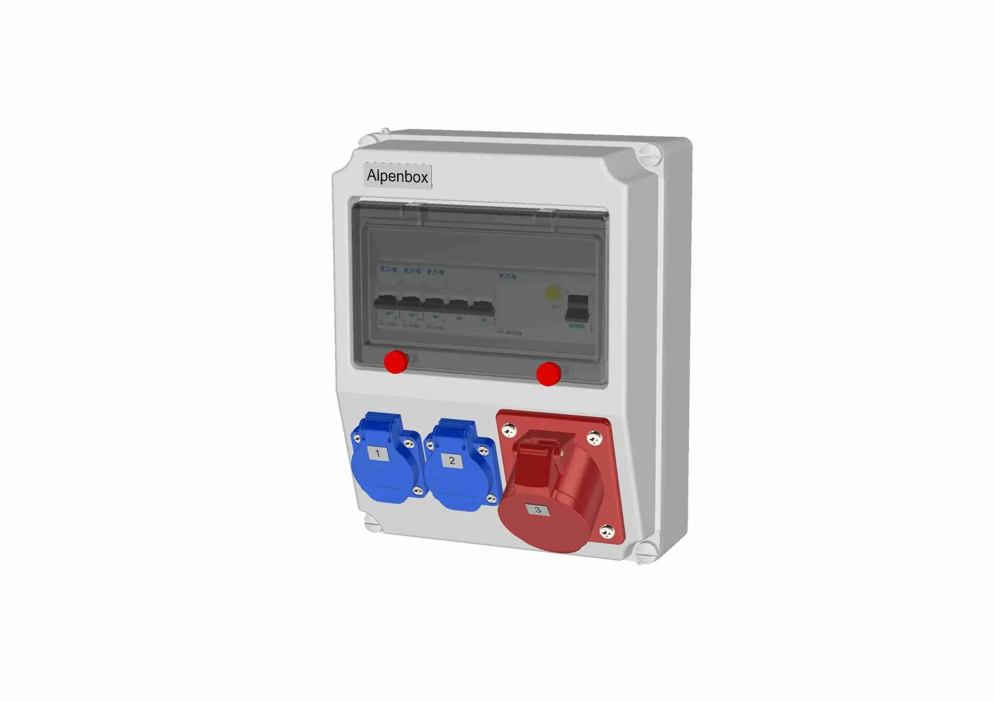 Устройство распределительное настенное пластик IP44 40A корпус 222х284х122 серый AlpenBox 00-00001819