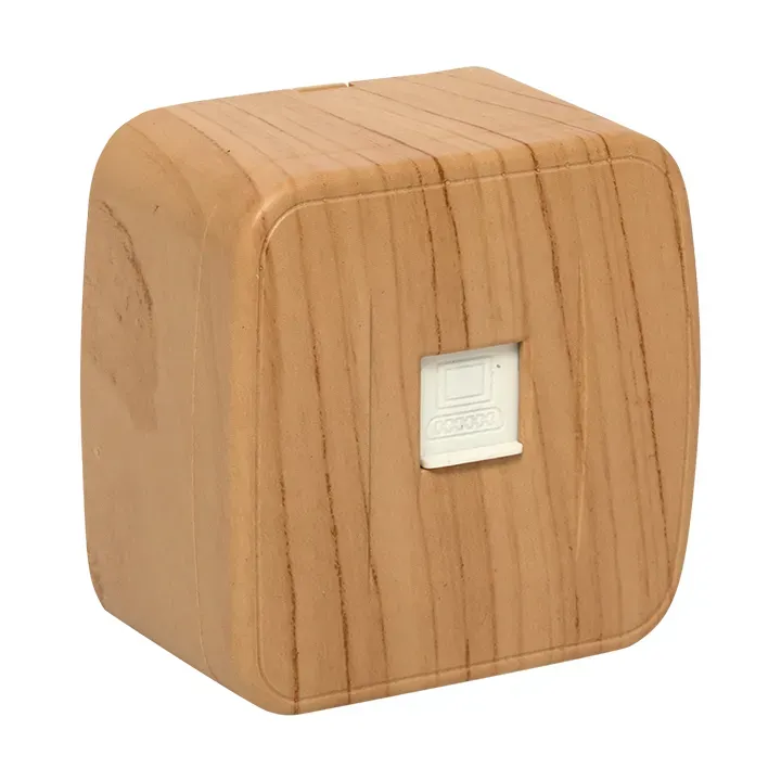 Розетка RJ-45 1-местная ОП Минск 1А 120В светлое дерево EKF EGK01-035-30