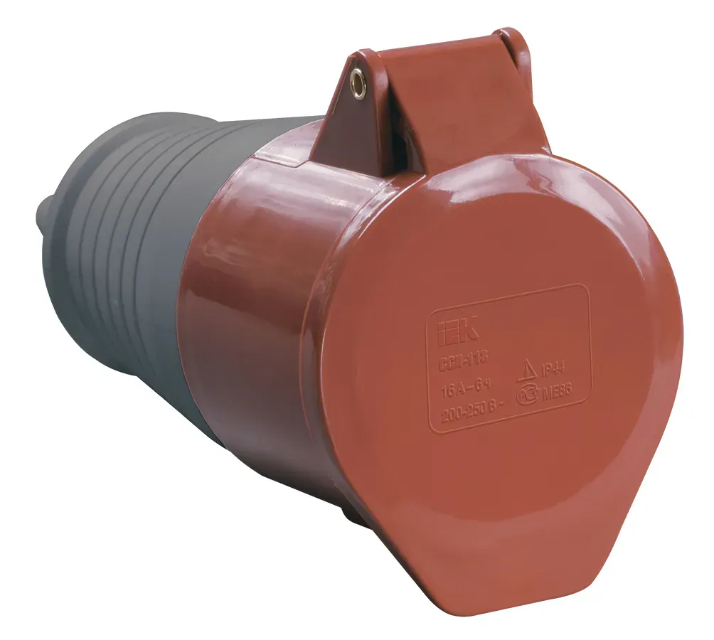 Розетка кабельная 16а 3р+n+е iр44 переносная 380в 215 IEK PSR22-016-5