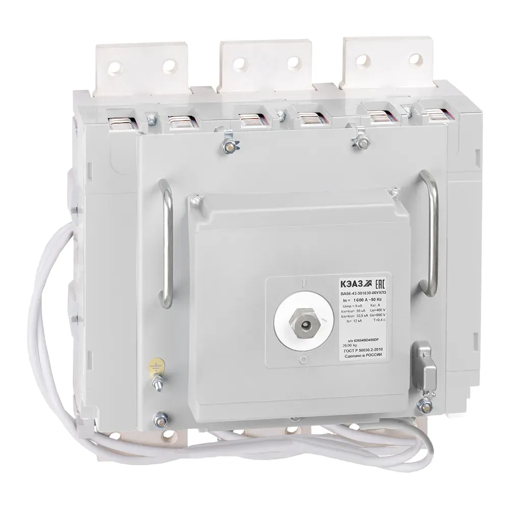 Выключатель автоматический ва56-43-304730-2000а-690ac-нр230ac/220dc-пэ230ac-ухл3-кэаз КЭАЗ 367150