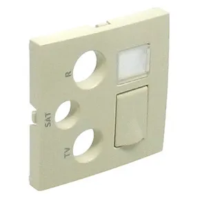 Efapel 90770 TMF Лицевая панель для мультимедийных розеток R-TV-SAT-RJ45/R-TV-SAT-RJ45-SC, цвет бежевый Efapel 90770 TMF